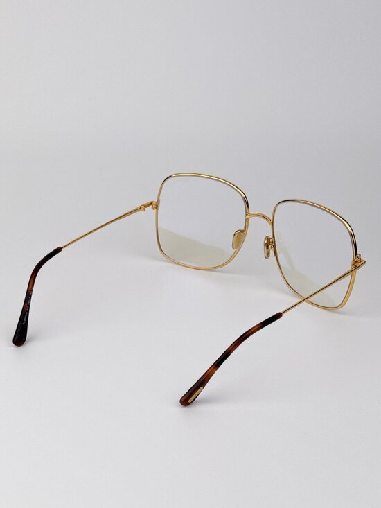 Tom Ford Women’s Eyeglasses Gold Oversized Square FT6048-B 030 NEW AUTHENTIC main image 9